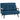 Sofa bed 2-seater velvet sofa, sleeping function, incl. 2 cushions, velvet look, natural + blue