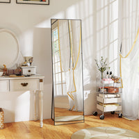 HOMCOM Großer Standspiegel, Wandspiegel, Ganzkörperspiegel, 161,5 cm, Silber – Produktabbildung 2