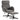 Swivel armchair with ottoman, height-adjustable accent chair with adjustable headrest, rocking function, gray