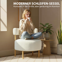 HOMCOM Sessel Loungesessel Relaxsessel mit Sherpa-Fleece, Metallbeinen in Holzoptik Polstersessel 67 x – Produktabbildung 8