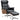Recliner with footstool, 360° swivel, reclining function, reading chair, black, 80 x 84 x 108 cm