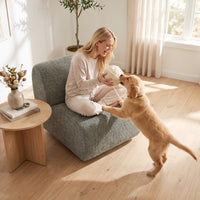 HOMCOM Sessel Drehbarer Loungesessel mit Chenille-Optik, Breiter Sitzfläche, für Wohnzimmer – Produktabbildung 8