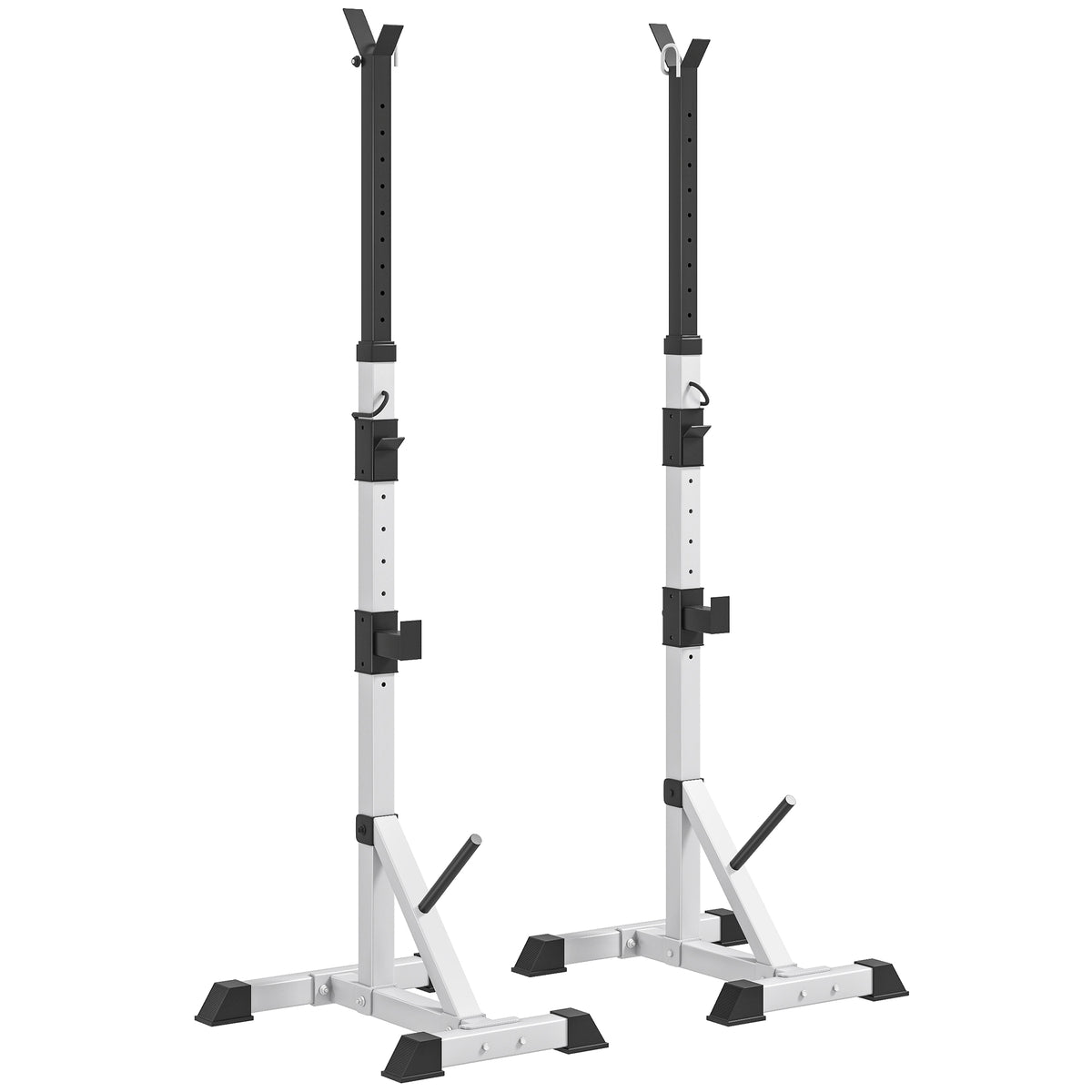 HOMCOM 2er Set Hantelständer 3 Ebenen Höhenverstellbar Hantelablage aus Stahl bis 200 kg belastbar