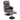 2-piece armchair set, armchair with ottoman, recliner with ottoman, height-adjustable, reclining backrest, brown