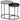 Set of 2 living room tables, nesting, tray design, metal, gray