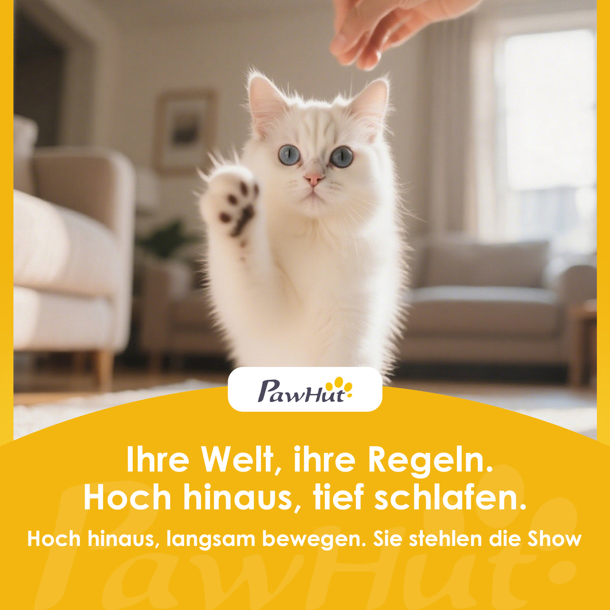 PawHut Katzenhaus mit Halterung für Fensterbänke und Heizungen, Kissen, Holzrahmen, Weiß – Produktabbildung 9