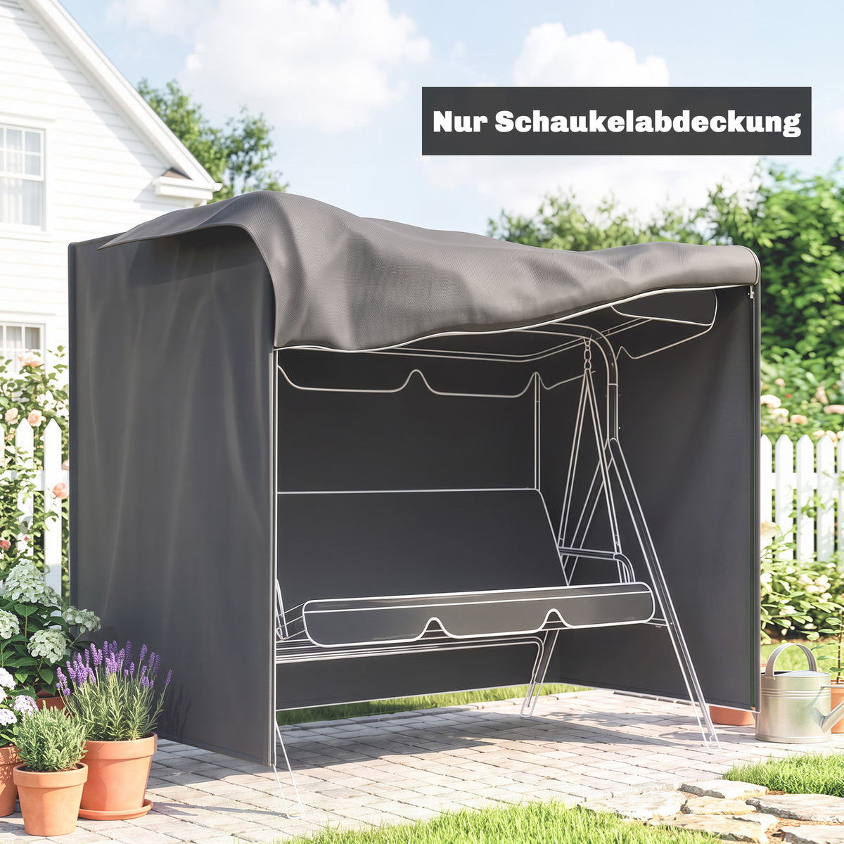 Outsunny Abdeckung für Gartenschaukel, Schutzhülle für Hollywoodschaukel, Abdeckhaube, wasserfest, 177 x – Produktabbildung 2