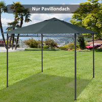 Replacement canopy for garden pavilion, polyester, 2.98 x 2.95 m, dark grey (2)