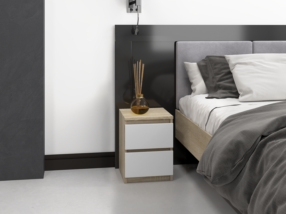 Nachttisch Malwa M2 WEISS SONOMA – Produktabbildung 3