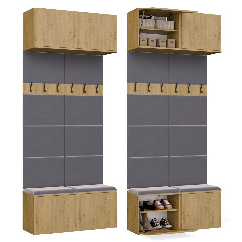 Garderobe Doppel-Kleiderpaneel HAGA II/2W EICHE ARTISAN