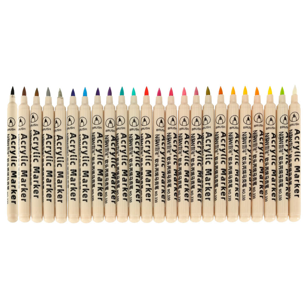 IKONKA Acryl-Stoffmarker Stein Marker Stifte DIY wasserdichte Marker 24 Stück – Produktabbildung 2