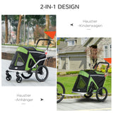 PawHut 2-in-1 Hundebuggy Hundejogger Fahrradanhänger bis 20kg 2 Reflektoren 1 Sicherheitsleine 150 x 68 – Produktabbildung 6