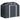 Garden shed, tool shed, garden shed, weather-resistant, 2 windows, 2 doors, 238 x 132 x 198.5 cm, dark gray
