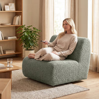 HOMCOM Sessel Drehbarer Loungesessel mit Chenille-Optik, Breiter Sitzfläche, für Wohnzimmer – Produktabbildung 9