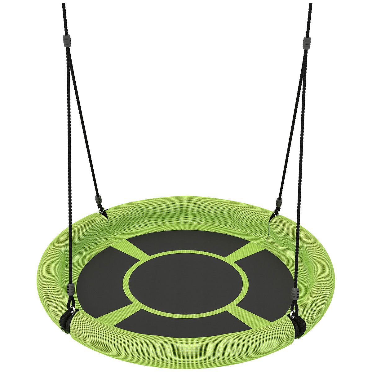 Nest swing, round garden swing, 150 kg load capacity, height-adjustable, green