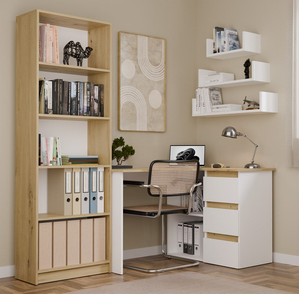 Schreibtisch NICEA RECHTS ARTISAN WEISS – Produktabbildung 2
