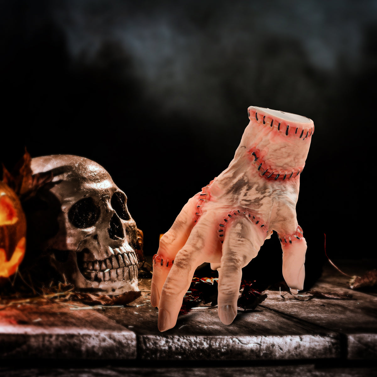 HOMCOM Horror-Hand, Helloweendeko, aktiviert mit Geräusche/Berührung, beweglich, Sound – Produktabbildung 2