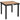 Plastic garden table 78 x 78 x 74 cm weatherproof aluminum frame, buffet table camping table for 4 people