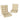 Outdoor seat cushion with backrest and ties, water-repellent padding for indoor and outdoor use, beige