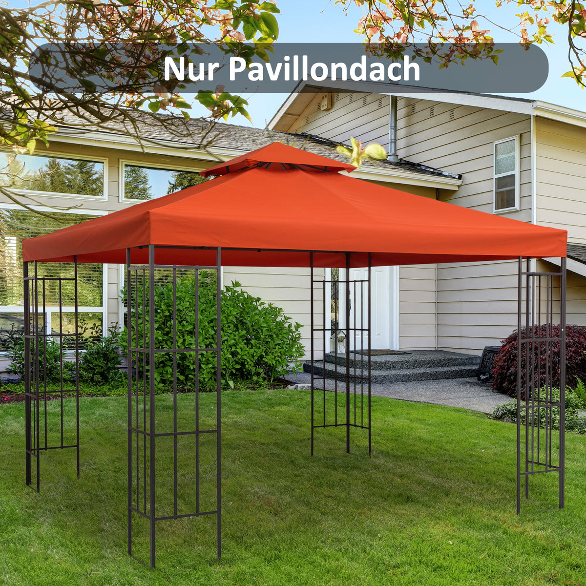 Replacement roof for 3x3m pavilion, water-repellent pavilion roof for metal pavilion, pavilion replacement roof (2)