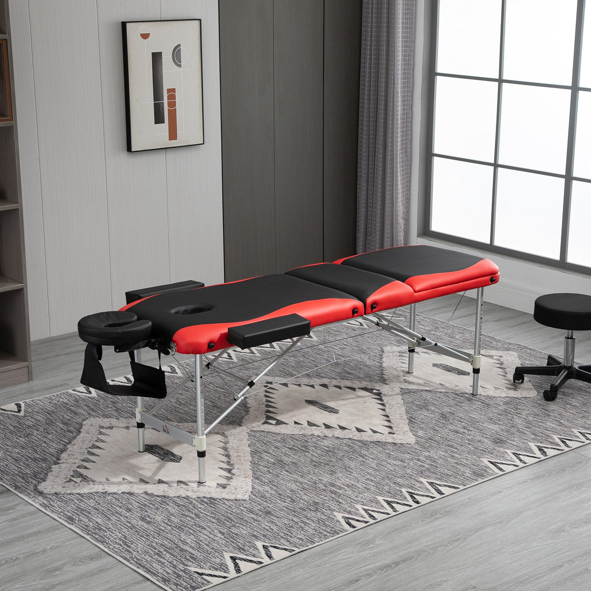 Mobile Massageliege 3 Zonen Klappbar Massagetisch mit Kopfstütze Armlehne Tragetasche höhenverstellbare – Produktabbildung 2