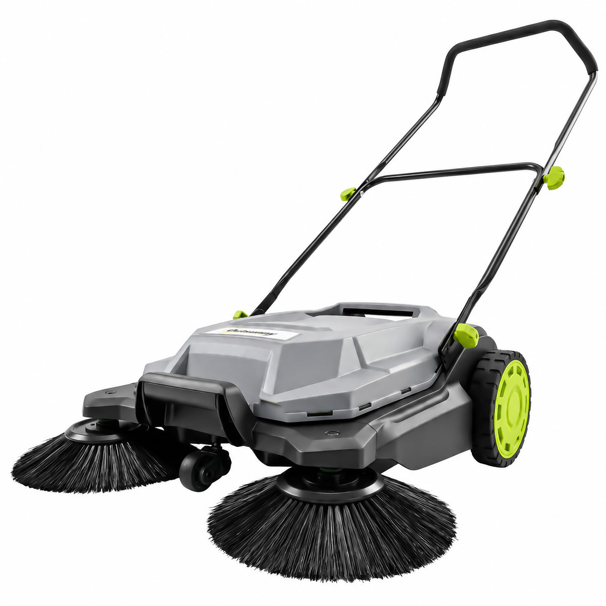 Outsunny ehrmaschine manuell mit 68 cm Kehrbreite, 2600 m²/h 24 L Schmutzbehälter, Höhenverstellbar klappbar