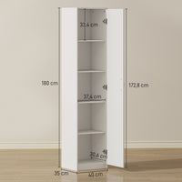 HOMCOM Küchenschrank, 5-Ebenen-Aufbewahrungsschrank, verstellbare Regale, für Wohnzimmer, Küche – Produktabbildung 3