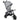 Children's tricycle, children's bicycle, rear basket, cup holder, sun canopy, metal, grey