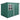 Metal garden tool shed, with window, wide door, 260 x 177 x 190 cm, green