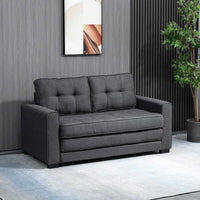 HOMCOM Schlafsofa Klappsofa 2-Sitzer Stoffsofa Bettsofa Sofa mit Schlaffunktion Sofagarnitur – Produktabbildung 10