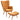 Accent chair with ottoman, corduroy-look lounge chair, armchair with wooden legs, for living room, brown
