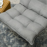 HOMCOM Relaxsessel Lesesessel, drehbar, Samtoptik, 62 cm x 70 cm x 95 cm, Hellgrau – Produktabbildung 8