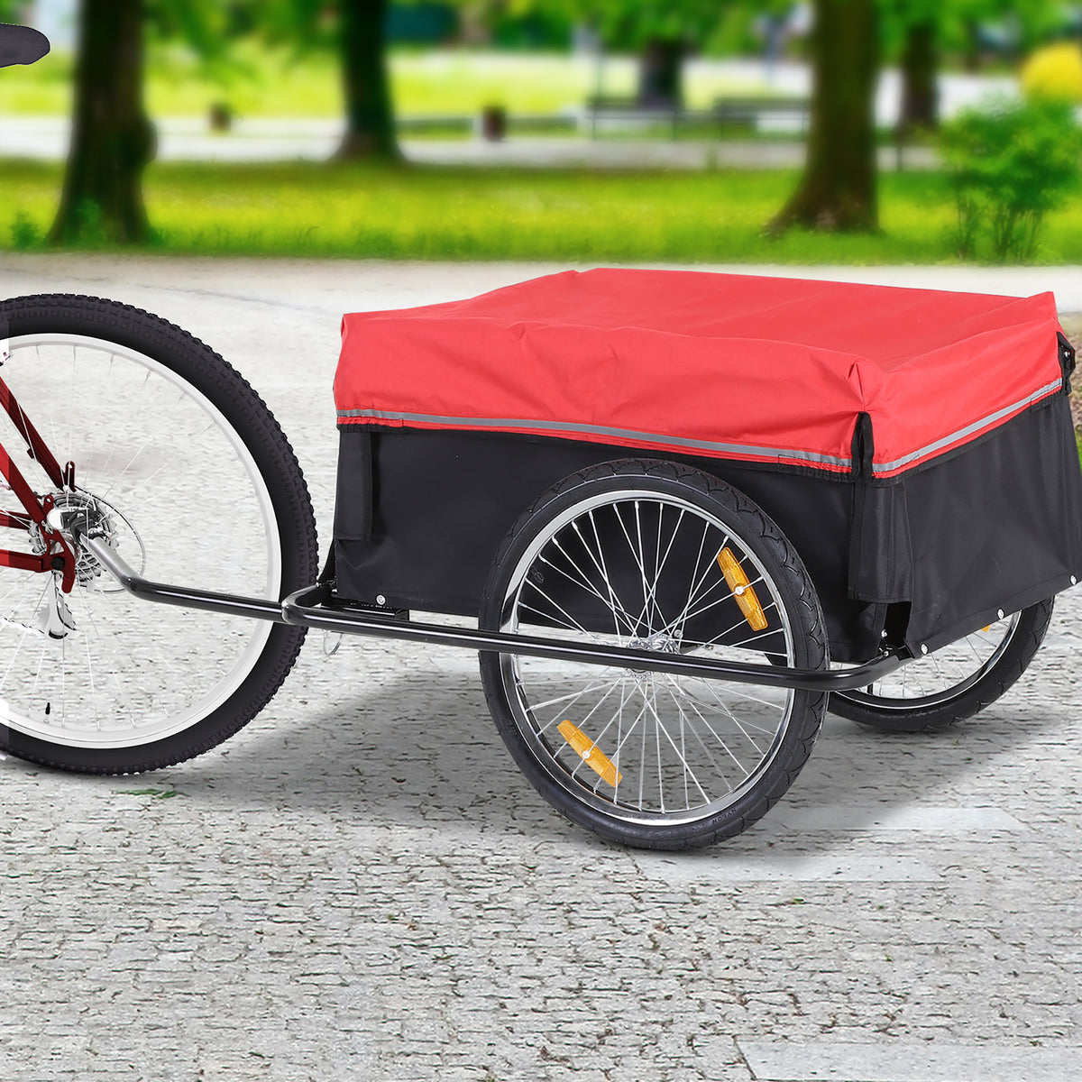 HOMCOM Fahrradanhänger Klappbar Lastenanhänger mit Kupplung,Transportwagen bis 40 kg belastbar – Produktabbildung 2