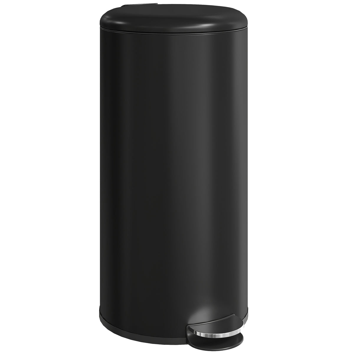 HOMCOM Mülleimer 30L Treteimer Abfalleimer mit Deckel Fußpedal Inneneimer, Soft-Close-Funktion 36 x 30 x 63,5