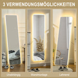 HOMCOM LED Ganzkörperspiegel, Touch-Steuerung, dimmbar, rahmenlos, 40 x 150 cm – Produktabbildung 8