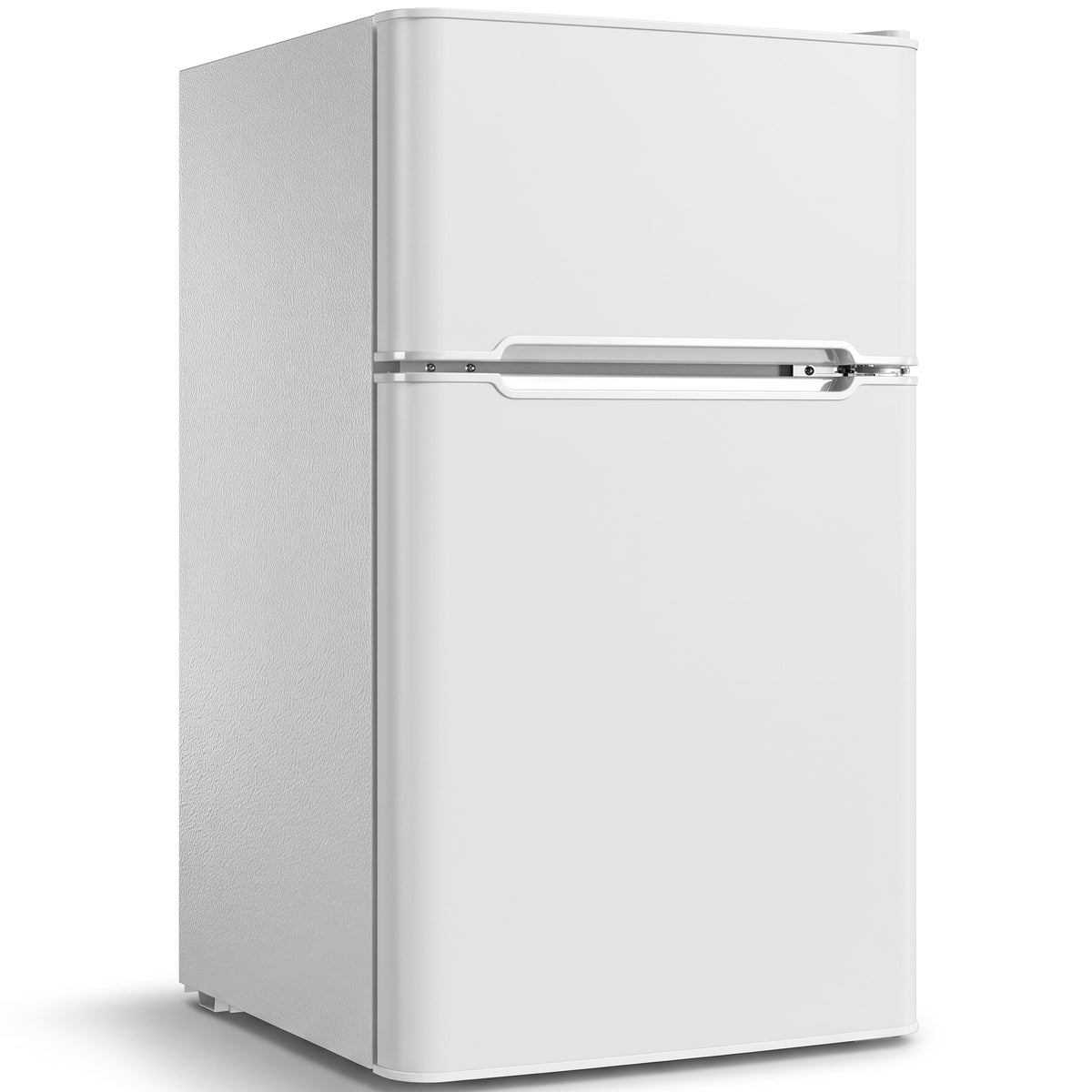 HOMCOM Mini Kühlschrank mit Gefrierfach 2-Türiger mit Einstellbarem Thermostat Kleiner Getränkekühlschrank