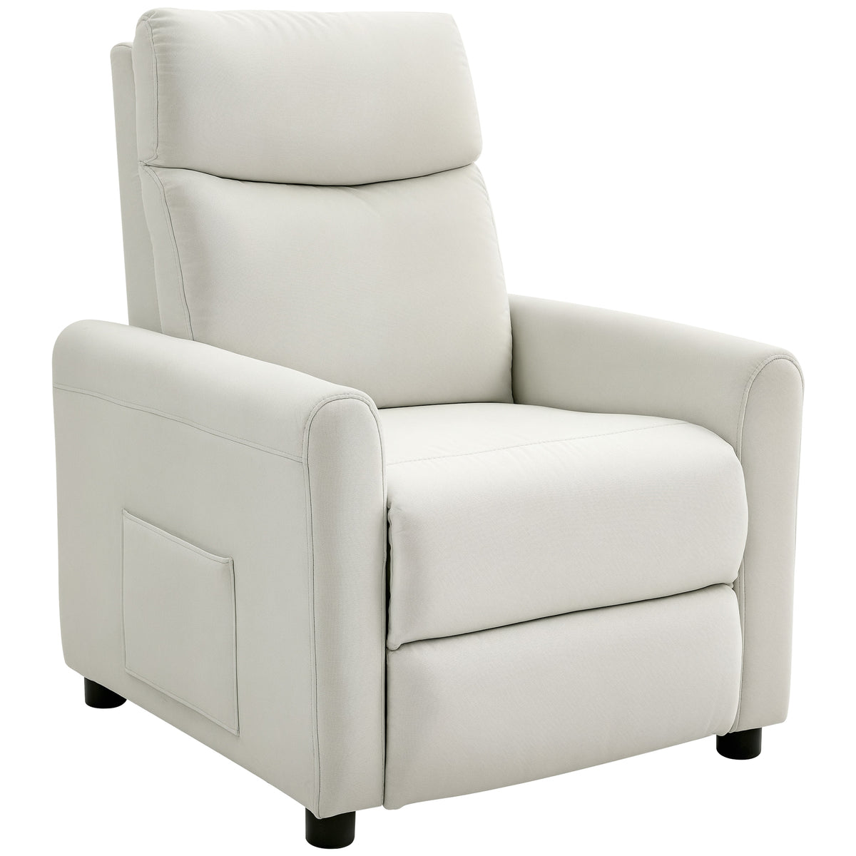 HOMCOM Relaxsessel Fernsehessel mit Liegefunktion, TV Sessel mit Taschenfedern, Fußstütze, Stoff in