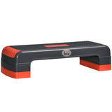 HOMCOM Stepper höhenverstellbare Stepper Aerobic Stepper, Rot + Schwarz
