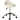 Work stool, swivel stool, rolling stool, height-adjustable, rotating seat, 50 cm x 50 cm x 83 cm, white