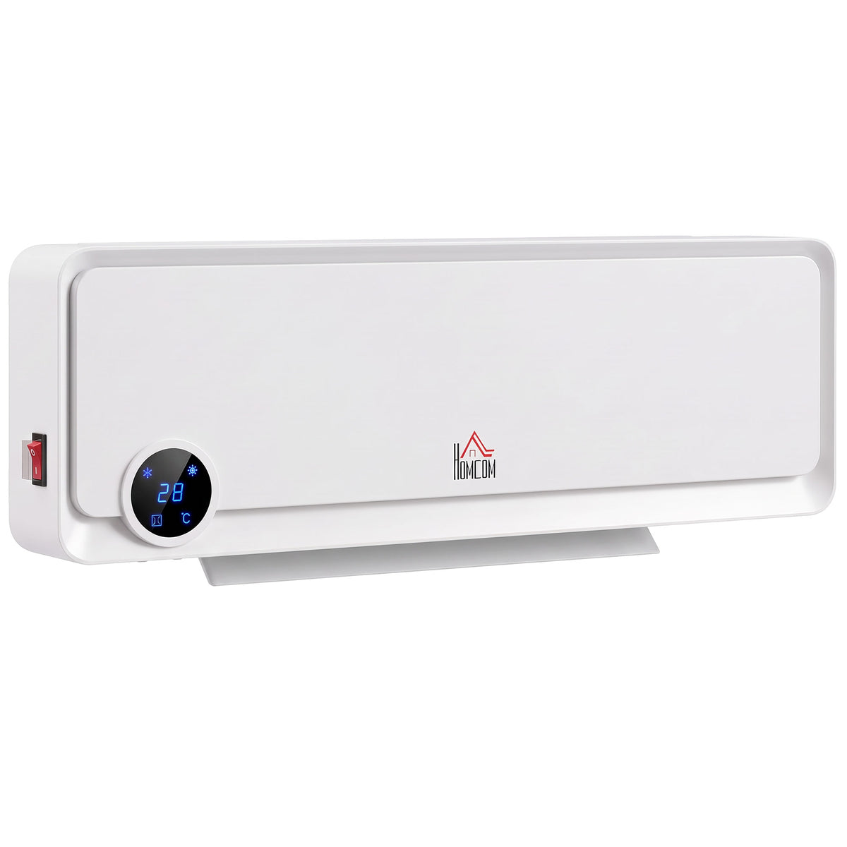HOMCOM Heizlüfter zur Wandmontage 2000W mit Fernbedienung, 3 Betriebsmodi, LED-Display 12h Timer