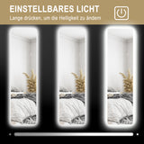 HOMCOM LED Ganzkörperspiegel, Touch-Steuerung, dimmbar, rahmenlos, 40 x 150 cm – Produktabbildung 5