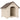 PawHut Hundehütte wetterfestes Hundehaus 88 x 79 x 89 cm Erhöhte Hundehöhle mit aufklappbarem Asphaltdach