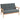 HOMCOM Sofa 2 Sitzer, 115 cm Couch mit Armlehnen, Rückenlehne, Kleine Polstersofa mit Leinenoptik, Holzbeine