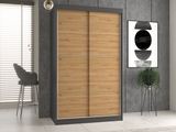 Kleiderschrank Iga 120C ANTHRAZIT ARTISAN – Produktabbildung 2