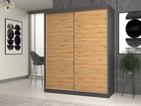Kleiderschrank Iga 160/C ANTHRAZIT ARTISAN – Produktabbildung 2