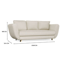 SOFA SARIS BEIGE GOLDENER FUSS – Produktabbildung 6