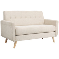 HOMCOM Zweisitzer-Sofa, komfortabel, 134x71x82 cm, Beige