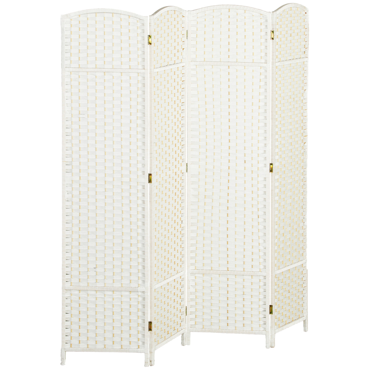 HOMCOM 4-teiliger Raumtrenner, Faltbarer Sichtschutz, Sichtschutzwand für Wohnzimmer, Schlafzimmer