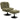 Lounge chair with stool, 360° swivel, in raindrop velvet, height-adjustable footstool, green