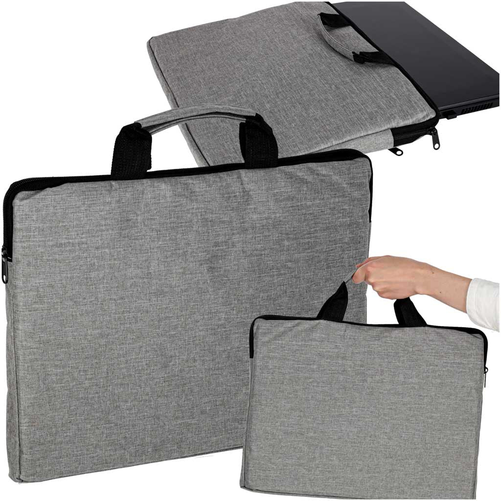 IKONKA Laptop-Tasche 15,6 Zoll Tasche Aktentasche Damen Aktentasche Herren grau